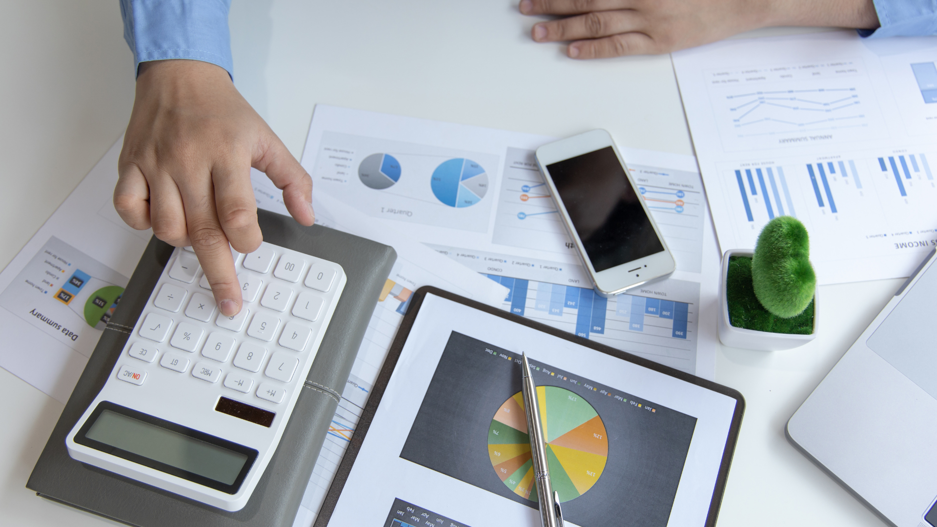 Analytics charts and dashboards